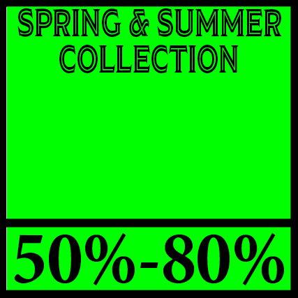 SPRING AND SUMMER 50-80 OFF